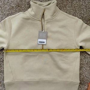 Everlane ReTrack Half Zip xs in Pelican